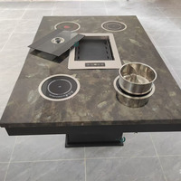 Tables de restaurant VIP circulaires sur mesure pour fondue, pour 6 à 8 personnes, prix abordables, tables de barbecue pour fondue
