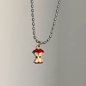 Cute Apple <strong>Kernel</strong> Korean Style Vintage Fruit Rice Bead Alloy Bamboo Chain Necklace - Product Image 1