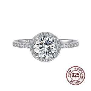 Classic Simple 925 Sterling <strong>Silver</strong> <strong>Big</strong> Round Cut Cubic Zircon Eternity <strong>Ring</strong> Band for Women Bridal Wedding Jewelry Accessories - Product Image 6