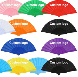 Ventilador Plegable Personalizado de Plástico de 21 CM para Regalo Empresarial, Venta al por Mayor, Regalos Promocionales, Ventilador de Mano Plegable - Product Image 2