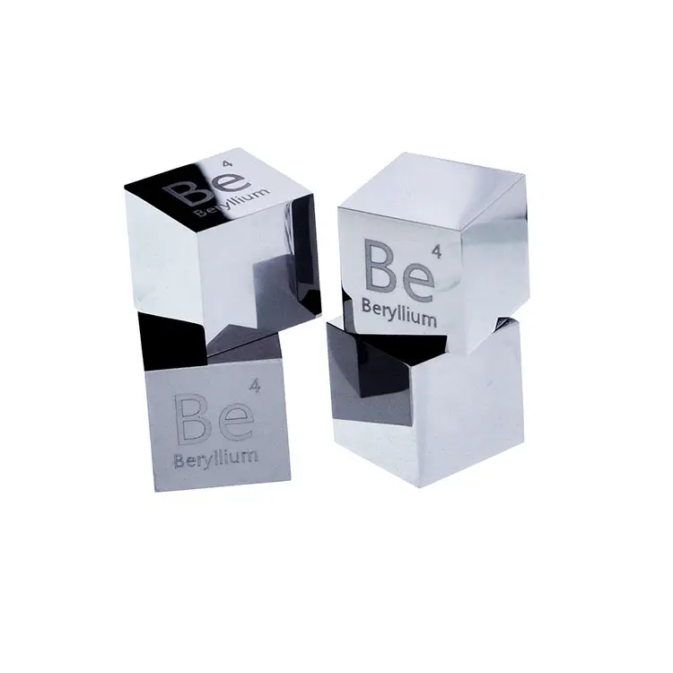 Hot Selling Beryllium Cube 10mm Density Polished Surface Metal Beryllium Be Cube for Element Collection