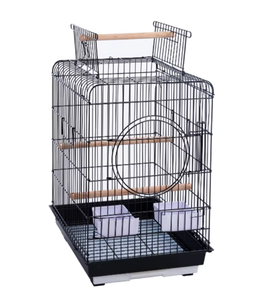 Toptan Metal kuş kafesi tel katlanır Pet kuş kafesi küçük kuş kafesi <span class=keywords><strong>Parakeet</strong></span> kafes asılı - Product Image 4