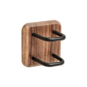 NFS rak penyimpanan sisir kayu kenari untuk kamar mandi tempat alat pembersih tingkat Tunggal terpasang di dinding tanpa bor - Product Image 4