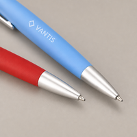 Stylo bille publicitaire personnalisé avec logo, gravure OEM, impression, finition caoutchouc mat, stylo à clic, stylo promotionnel pour entreprise, cadeau pour employés