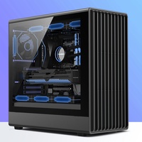 Pabrik game PC Case ATX MATX kaca Tempered menara penuh mendukung 360 pendingin cair komputer PC Case Desktop Case Menara