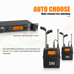 XTUGA RW2080 Auriculares In-Ear UHF de Venta Caliente con 5 Receptores y Micrófono de Diadema para Comunicación Inalámbrica en Escenario - Product Image 5