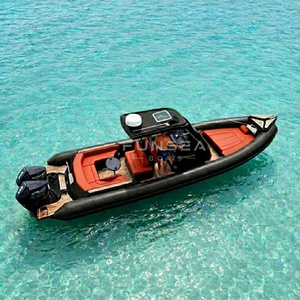 Bote RIB Profesional de Lujo de 9.6m, de Fibra de Vidrio y PVC, Bote Inflable Rígido para Pesca, Buceo y Recreación, con T-TOP Rígido - Product Image 4