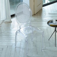 Chaises d'hôtel en gros, chaises empilables en acrylique pour événements, chaises commerciales pour événements, banquets et hôtellerie