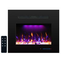Inserto de calentador de chimenea eléctrico moderno Luxstar de 25 pulgadas con ajuste de temperatura de control táctil para uso doméstico o hotelero