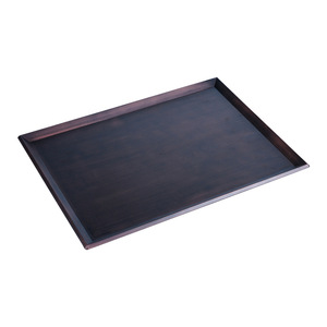 Japanese Style Wooden <b>Tray</b> Set Antique Bronze Solid Color Serving <b>Tray</b> For <b>Tea</b> Dessert Sushi Coffee Hotel Use - Product Image 5