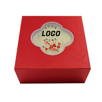 Fábrica personalizada impresa Mooncake vacaciones postre bolsa de regalo caja de regalo de lujo de alta calidad Mooncake embalaje caja de regalo con asa