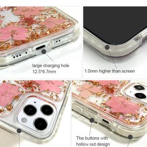 Coque de téléphone transparente anti-jaunissement, anti-choc, magnétique, à fleurs, pour filles, pour iPhone 15 Pro Max - Product Image 2
