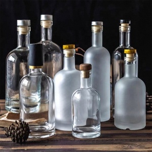 Vendite calde Logo personalizzato liquore vuoto Vodka <span class=keywords><strong>Gin</strong></span> bottiglia 85ml 330ml 500ml 700ml 750ml bottiglia di vetro - Product Image 2
