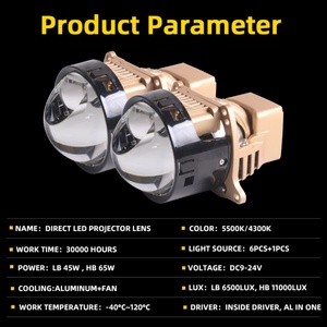 2023 Newest 3 Inch L60 Car Led <b>Projector</b> Lens Headlights with Hyperpoloid Lens Mini Lens Universal Auto Lamps Car Accessories - Product Image 6