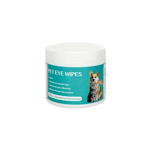 Wholesale 100pcs Safe Pet Eye Cleaning Pad Rounded Wet Wipes For Cats And Dogs