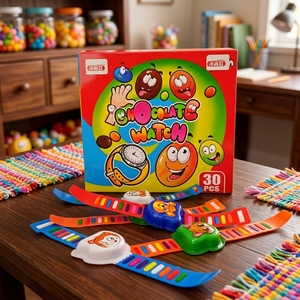Pulseras Novedosas de Chocolate Sólido con Diseño de Animales de Dibujos Animados, Recuerdos para Fiestas Infantiles, Paquete de 30 Unidades, <span class=keywords><strong>Marca</strong></span> Superloves, Listo para Comer - Product Image 1