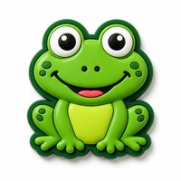 Écusson en PVC moulé 3D personnalisé en forme de grenouille, badge en caoutchouc de dessin animé, thermocollant, alphabet en forme de cœur pour fixation auto-agrippante sur veste, sac, chapeau