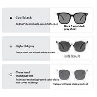 2129DTYJ lunettes de soleil polarisées pour hommes nouveau modèle à la mode cadre noir UV400 lentilles gris parasol lunettes pour la conduite