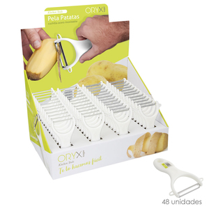 Pelador de patatas con mango de plástico, cuchilla de acero inoxidable, 7.8 x 13 (H) cm. - Product Image 1