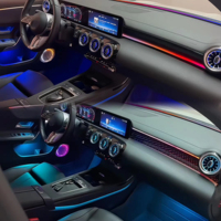 Kit de luces ambientales LED dinámicas y coloridas para el interior del coche, actualización de luces ambientales AMG para Mercedes-Benz Clase A W177 2018-2024