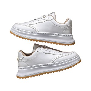 Chaussures de skate pour hommes, baskets blanches tendance, chaussures de sport décontractées à lacets, chaussures respirantes tendance version coréenne - Product Image 6