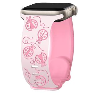 Bracelet de montre en silicone gravé au laser Win-Win pour <span class=keywords><strong>Apple</strong></span> <span class=keywords><strong>Watch</strong></span>, bracelet sport texturé de remplacement - Product Image 3