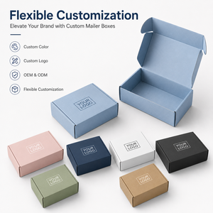Own Factory Custom Foldable Corrugated Board Eco-Friendly Recycled Materials Elegant Packaging Shipping <b>Boxes</b> - Product Image 5