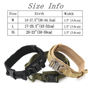 Hochwertiges schwerlast-taktisches Hundehalsband Nylon großes Haustier-Training-Halsband mit Griff und Metallschnalle Hundehalsband
