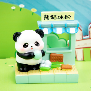 Yu Mo Craft Panda Sichuan Cuisine Restaurant Blind <b>Box</b> Figurines 8pcs Set Collectible Decor Gift for Kids - Product Image 3