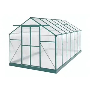 Aluminum Backyard Garden Greenhouse Green House For Courtyard Outdoor Hothouse Glasshouse Plant Growing Tent