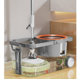 Juego <span class=keywords><strong>de</strong></span> Mopa con Mango Telescópico y Rodillo Extra Grande <span class=keywords><strong>de</strong></span> Chenilla <span class=keywords><strong>de</strong></span> Doble Accionamiento para Limpieza en una Sola Pasada Sin Necesidad <span class=keywords><strong>de</strong></span> Lavar a Mano, Ideal para Personas que Buscan Comodidad - Product Image 4