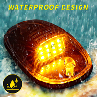 Nuevas luces LED de techo para vehículos, 9, 12, 16 LED, luces de posición para techo de coche, luces LED de techo tipo ratón para camiones, SUV, todoterreno, juego de bombillas.
