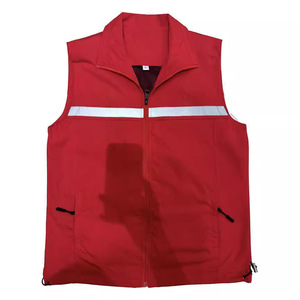 Gilet de sécurité réfléchissant bleu marine en polyester, matière fine, unisexe, pour l'automne, gilet d'urgence - Product Image 3