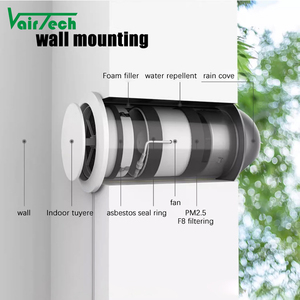 Điều khiển không dây thông gió Duct Fan thông qua-tường đôi Hướng không khí Quạt thông gió với bộ lọc - Product Image 5