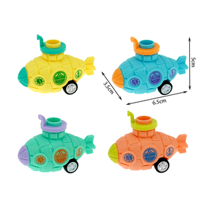 Jouets sous-marins à rétrofriction en plastique, bateaux sous-marins pour cadeaux en sachets surprises, petits véhicules à friction - Product Image 1