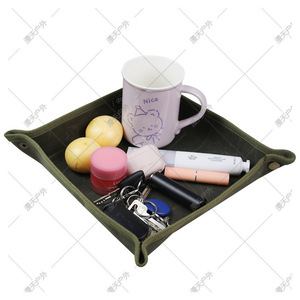 Canvas <b>Camping</b> Storage <b>Mat</b> Square Waterproof Outdoor Desktop Organizer Khaki Army Green - Product Image 5