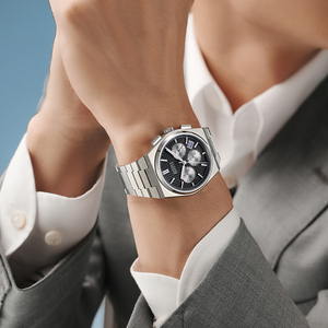 Montre automatique de luxe pour homme Bonest Gatti, chronographe, design chronographe, verre saphir, acier inoxydable, montre-bracelet BG8016 - Product Image 6