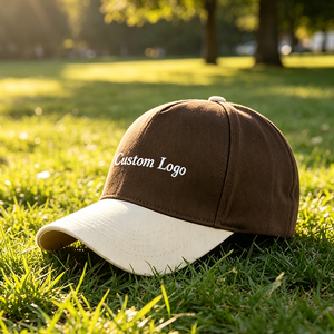 Casquette de baseball à 6 panneaux brodée avec logo personnalisé, ajustable, unisexe, en sergé, avec boucle métallique sur le panneau avant - Product Image 1