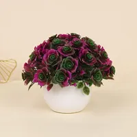 Ornamen Tanaman Hijau Simulasi Grosir dengan Bunga dan Buah, Ornamen Instagram, Dekorasi Meja Ruang Tamu, TV, dan Pintu Masuk