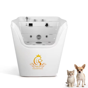 Baignoire <span class=keywords><strong>Spa</strong></span> pour Animaux de Compagnie en Acrylique EUR PET 90*68*100cm |   Baignoire de lavage pour animaux de compagnie réglable avec désinfection à l'ozone et fonction de surf - Product Image 1