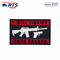 Parche 3D de PVC con Emblema de Arma Versión Q, Listo para Enviar, Insignia de Moral de Goma, Apto para Chaquetas y Gorras Tácticas