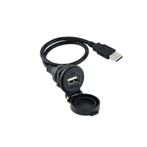 Connecteur USB 2.0 étanche IP65 avec câble d'extension, contacts en cuivre, boîtier en nylon - Product Image 3