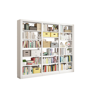 Home Steel Bookshelf Five Layers <b>Large</b> Capacity Storage Living Room Floor Standing Shelf Rectangle Metal Bookcase - Product Image 5