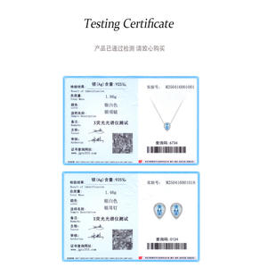 Pendientes y Collar de Plata de Ley 925 con Delicadas Gotas de Agua y Piedras Preciosas Oceánicas, Elegantes Lágrimas de Sirena, Conjunto de Joyería de Lujo - Product Image 4