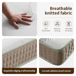 Matelas à ressorts ensachés Ailif King de qualité hospitalière, design moderne, respirant, enroulable, en tissu de coton tricoté, durable - Product Image 2