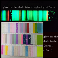 Tissu en polaire peluche 100 % polyester blanc fluorescent, haute luminosité, qui brille dans le noir, pour jouets, oreillers et robes en dentelle