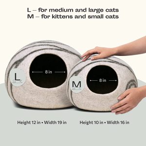 Accesorio de cama para mascotas de fieltro y lana respetuoso con el medio ambiente, <span class=keywords><strong>cueva</strong></span> natural 100%, nido para mascotas, <span class=keywords><strong>casa</strong></span> para gatos - Product Image 4