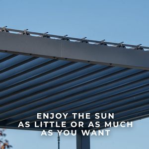 Pérgola de Aluminio de Estilo Minimalista con Gazebo Combinado para Entretenimiento en el Patio Junto a la Piscina - Product Image 3