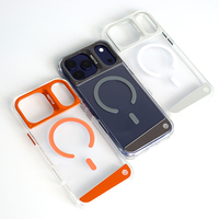 Coque de téléphone en TPU acrylique avec chargement magnétique sans fil, protection antichoc et grille métallique pour appareil photo pour iPhone 14-17, fabricant OEM ODM Chine