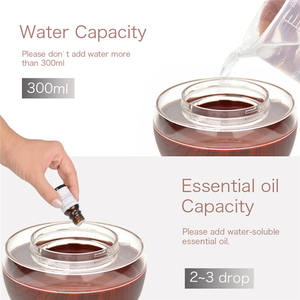 Nouveauté diffuseur d'huile de grain de bois à ultrasons Portable brume Usb humidificateur d'air <span class=keywords><strong>300ML</strong></span> <span class=keywords><strong>brumisateur</strong></span> usb humidificateur diffuseur pour bureau - Product Image 5